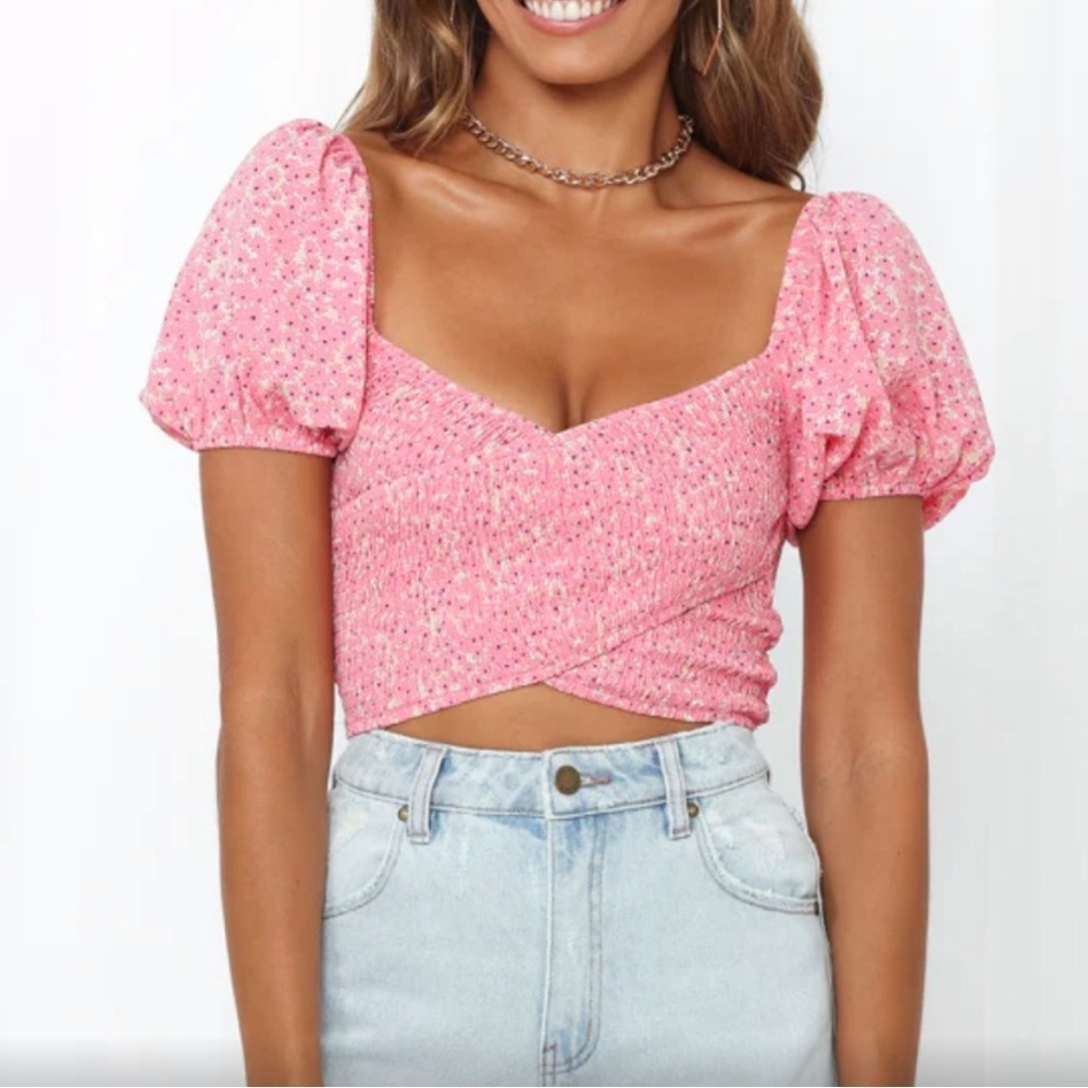 Get Outta My Dreams Crop Pink
